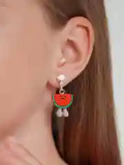 Алый серьги "Фрукты" для девочек
