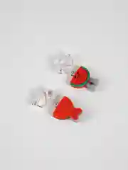 Алый серьги "Фрукты" для девочек