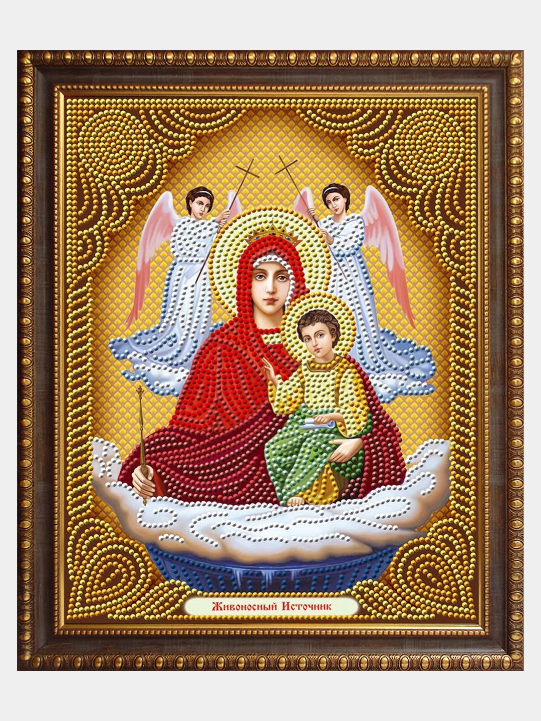 Красный алмазная мозаика без подрамника, 30 х 40 см, Иконы