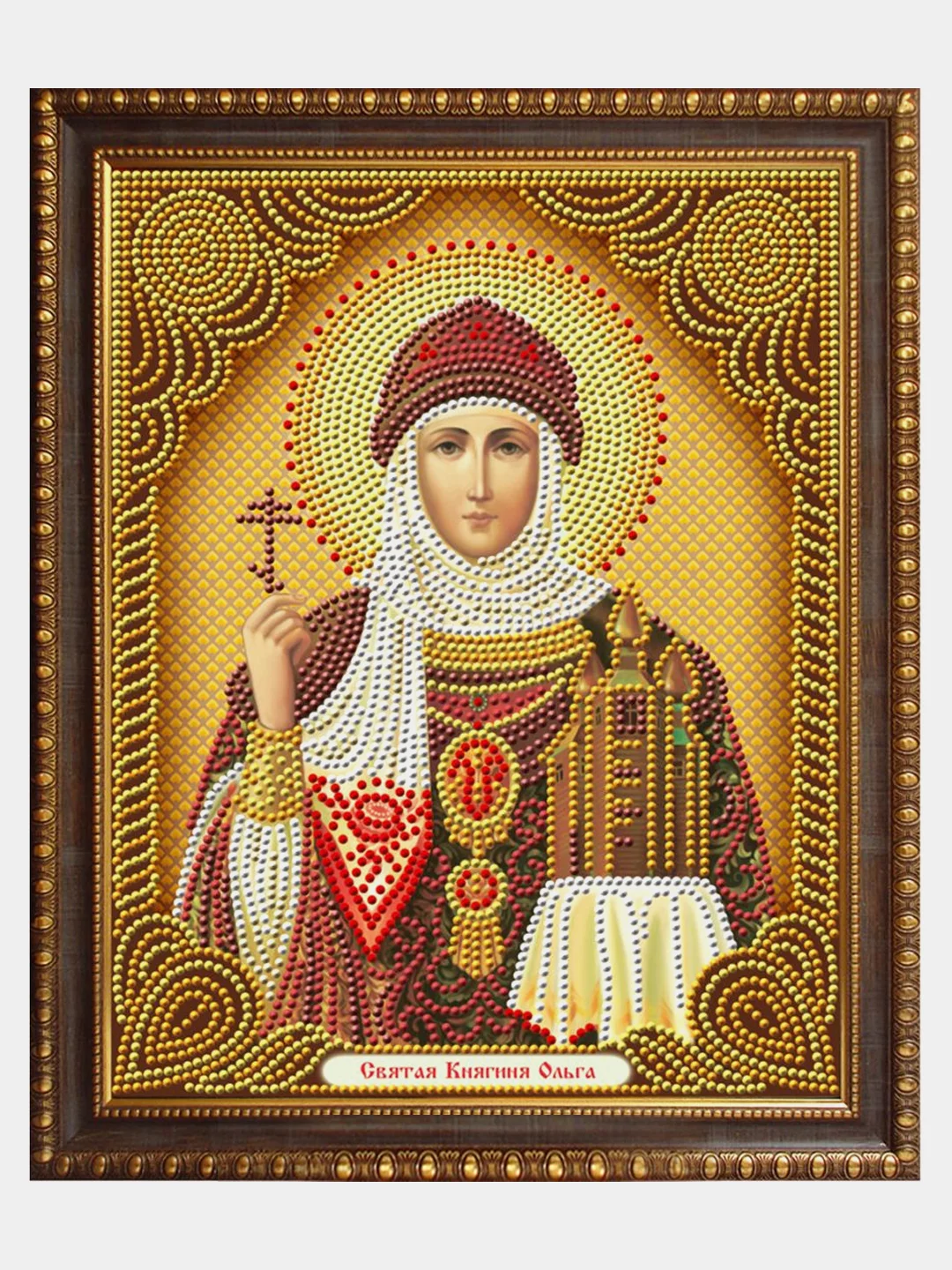Коричневый алмазная мозаика без подрамника, 30 х 40 см, Иконы