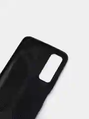 Синий силиконовый чехол накладка для Huawei P Smart 2021 с текстурой кожи (под кожу)