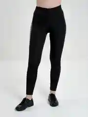 Черный лосины Sport Collection с высокой талией (брюки с кожаными вставками)