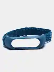 Голубой ремешок на липучке для Xiaomi Mi Band 3, 4, 5, 6, 7 Сяоми Ми Банд