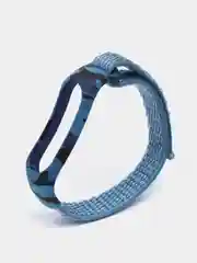 Светло-синий ремешок на липучке для Xiaomi Mi Band 3, 4, 5, 6, 7 Сяоми Ми Банд