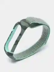 Бирюзовый ремешок на липучке для Xiaomi Mi Band 3, 4, 5, 6, 7 Сяоми Ми Банд