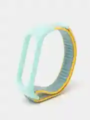 Небесно-голубой ремешок на липучке для Xiaomi Mi Band 3, 4, 5, 6, 7 Сяоми Ми Банд