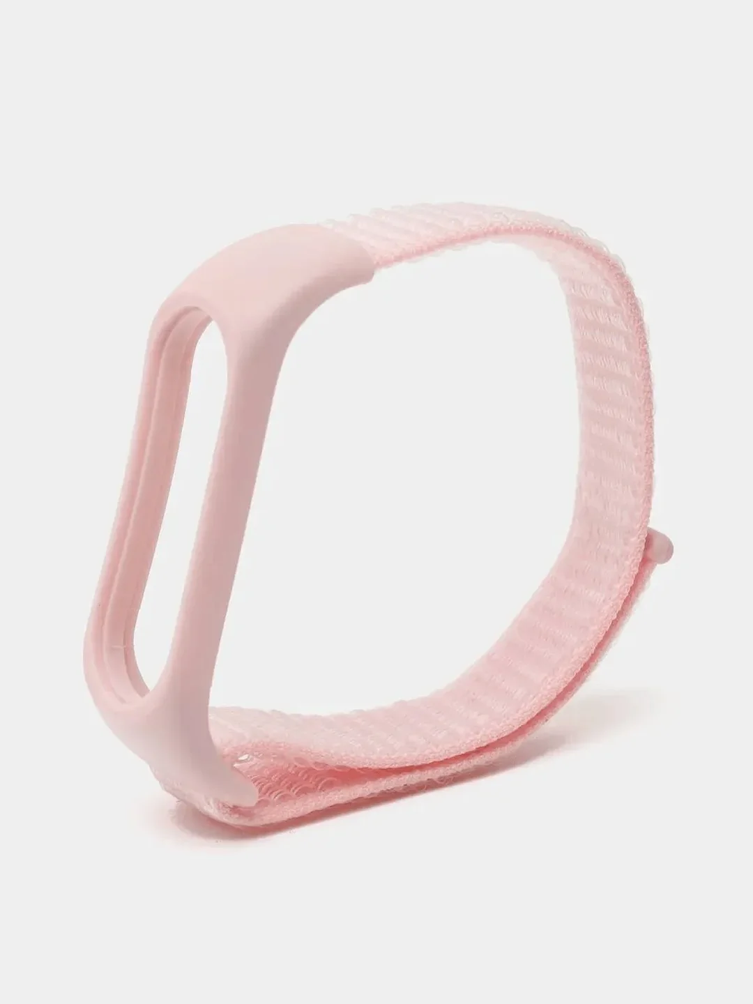 Пудровый ремешок на липучке для Xiaomi Mi Band 3, 4, 5, 6, 7 Сяоми Ми Банд