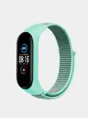 Мятный ремешок на липучке для Xiaomi Mi Band 3, 4, 5, 6, 7 Сяоми Ми Банд
