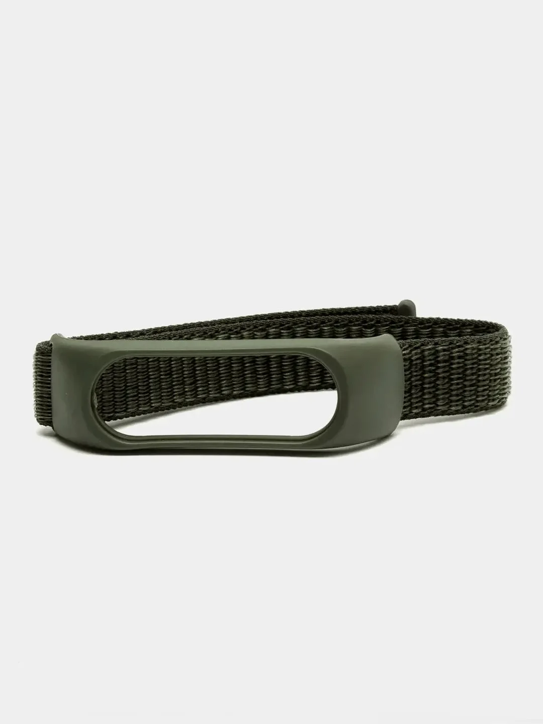 Зеленый ремешок на липучке для Xiaomi Mi Band 3, 4, 5, 6, 7 Сяоми Ми Банд