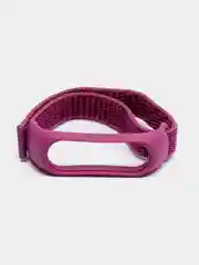 Фиолетовый ремешок на липучке для Xiaomi Mi Band 3, 4, 5, 6, 7 Сяоми Ми Банд
