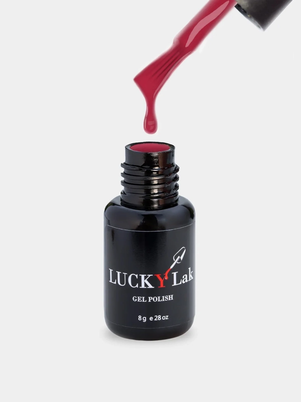 Гель-лак для ногтей LuckyLak Fashion №037, 8 g, красный лак для маникюра и педикюра