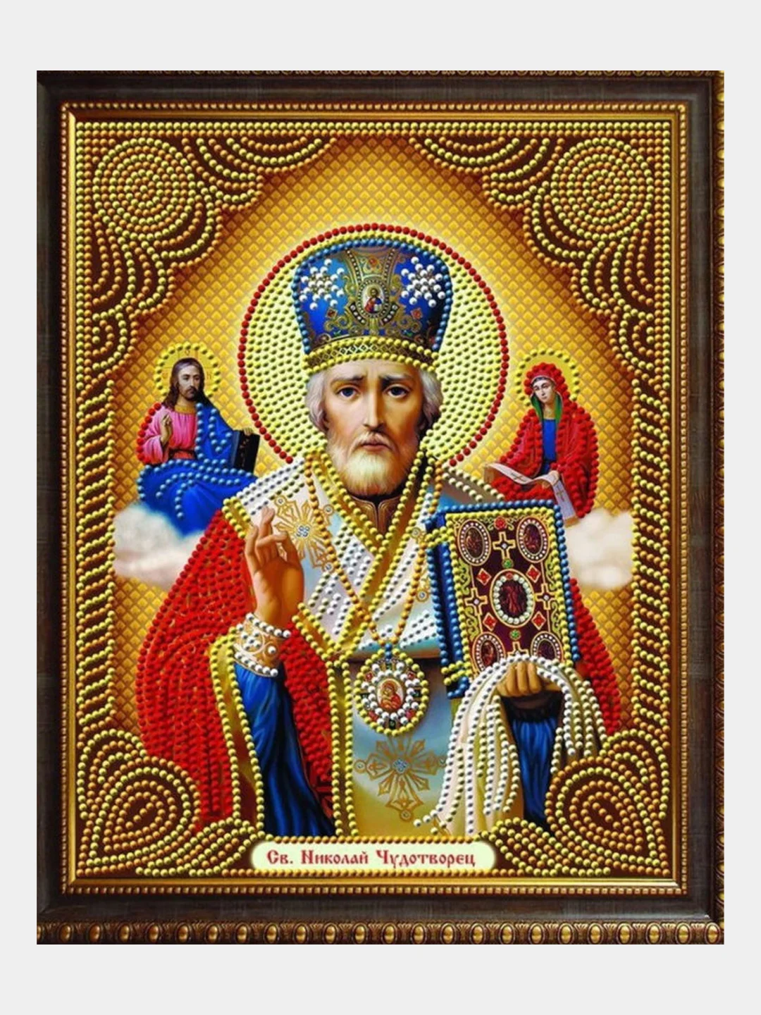 Серый алмазная мозаика вышивка 40 х 50 см "Иконы", на подрамнике