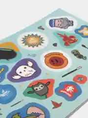 Открытки-раскраски с наклейками. Гарри Поттер. Школа волшебства