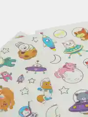 Наклейки - татуировки светящиеся "Забавные космонавты", 3 листа