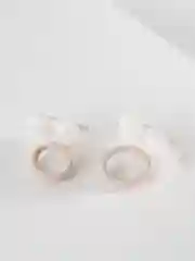 Белый резинки для волос, 2 штуки