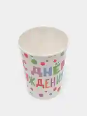Набор посуды для праздника С Днем Рождения (стаканы 250мл. 6шт., тарелки 18см 6шт.)