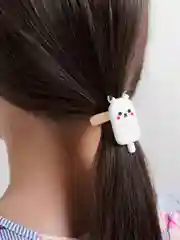 Белый детские резинки для волос, 2 шт