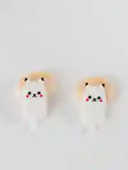 Белый детские резинки для волос, 2 шт