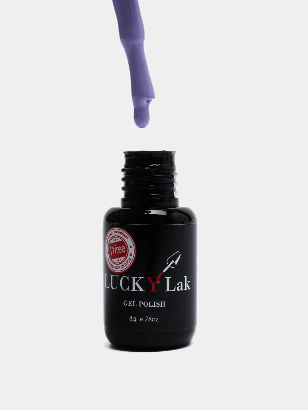 Гель-лак для ногтей, гель-лак LuckyLak FL, 8 г, №096, сиреневый, пастельный, для маникюра