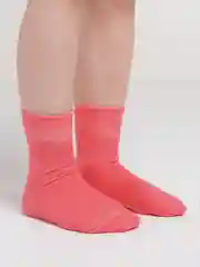 Кораллово-розовый носки детские без рисунка
