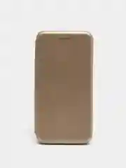 Золотой чехол книжка Samsung Galaxy A8+ (A8 Plus) (SM-A730F), Самсунг Галакси А8+ (А8 Плюс)