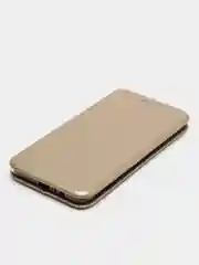 Золотой чехол книжка Samsung Galaxy A8+ (A8 Plus) (SM-A730F), Самсунг Галакси А8+ (А8 Плюс)