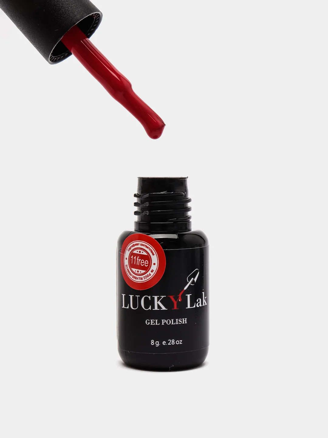 Гель лак, гель-лак для ногтей LuckyLak Fashion №040, 8g красный ягодный оттенок