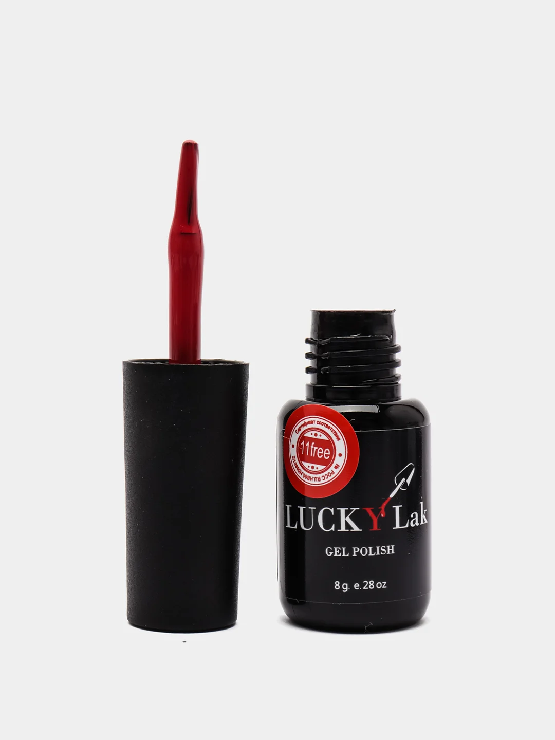 Гель лак, гель-лак для ногтей LuckyLak Fashion №040, 8g красный ягодный оттенок