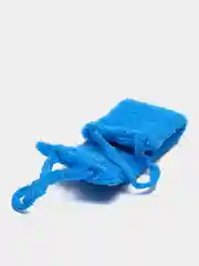 Голубой мочалка мелкие ячейки