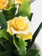 Желтый искусственные цветы. Розы (пластиковый букет)