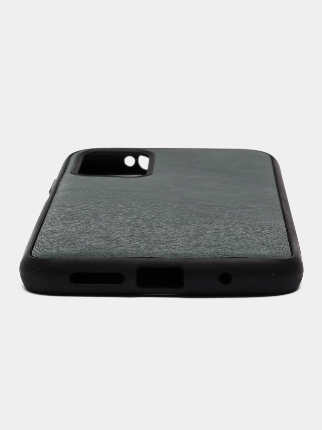 Зеленый силиконовый чехол накладка для Xiaomi Pocofone M3 с текстурой кожи (под кожу)