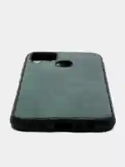 Зеленый чехол Realme C12 / С15 / C25 силиконовый, имитация кожи