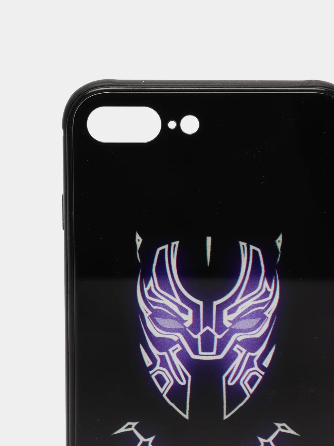 Серый светящийся чехол со стеклянным покрытием для Iphone