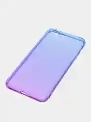 Фиолетовый чехол прозрачный силиконовый градиент для iPhone