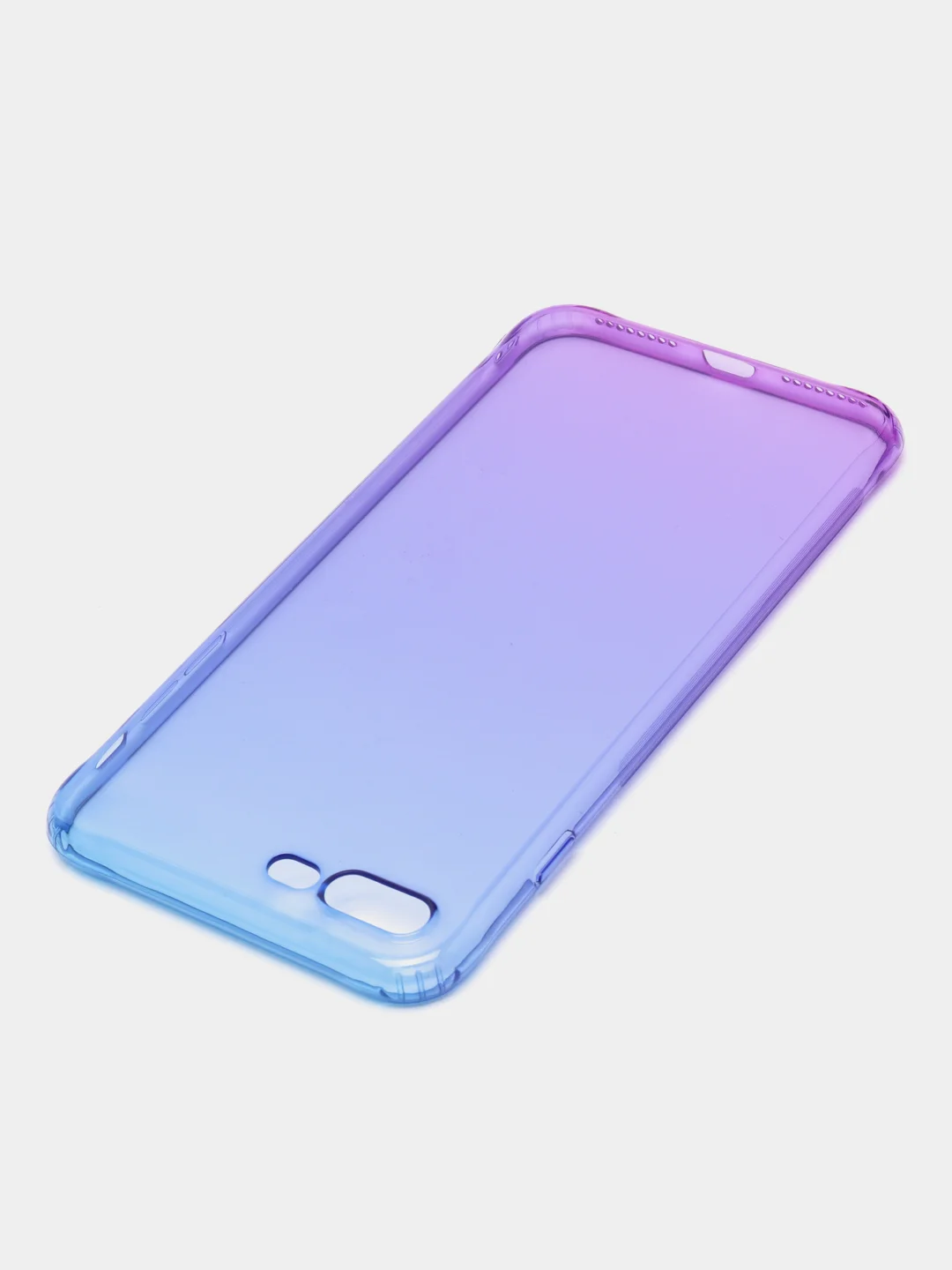 Фиолетовый чехол прозрачный силиконовый градиент для iPhone
