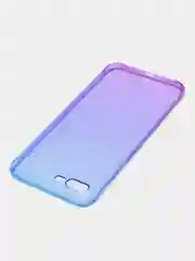 Фиолетовый чехол прозрачный силиконовый градиент для iPhone
