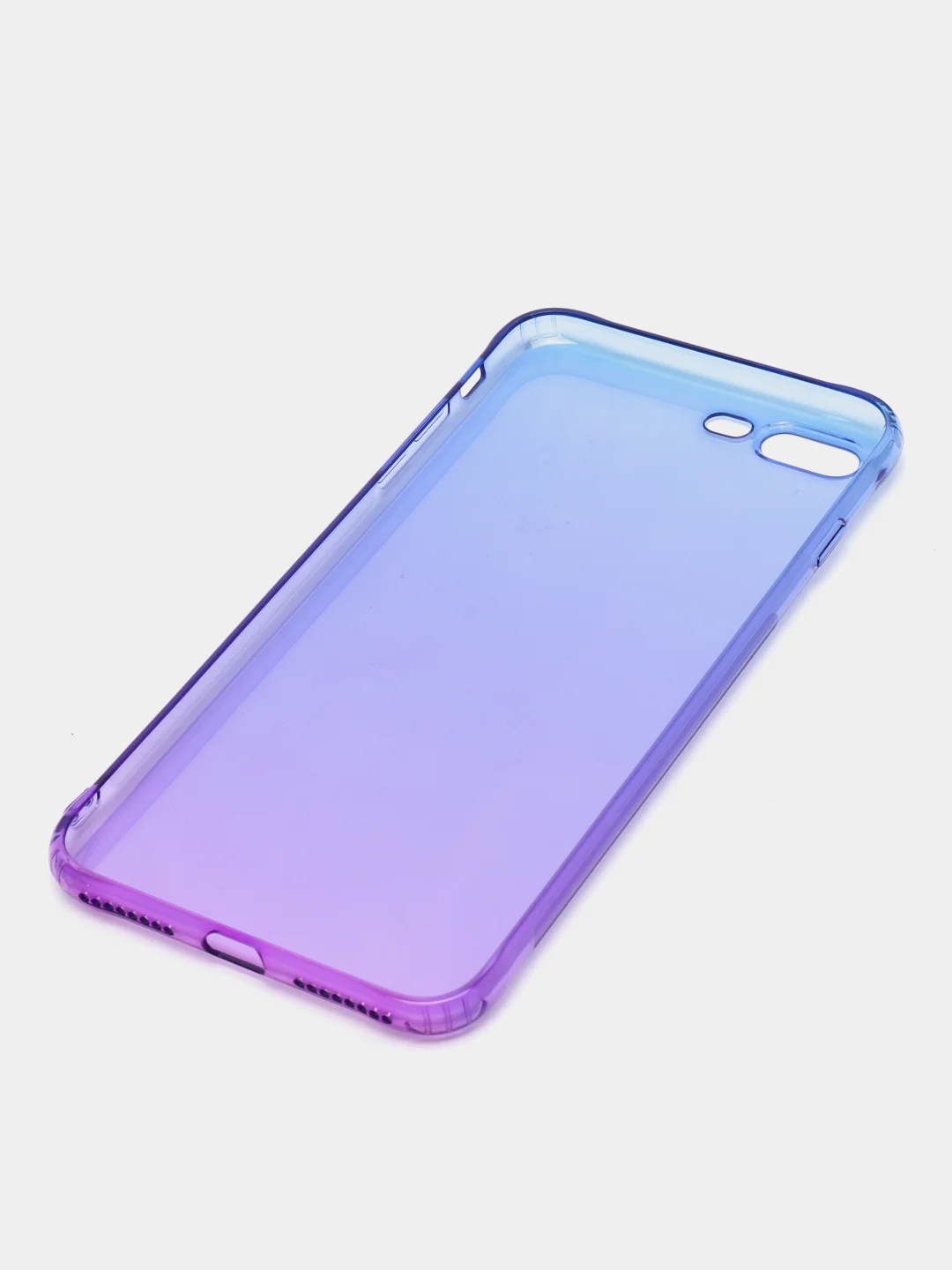 Фиолетовый чехол прозрачный силиконовый градиент для iPhone