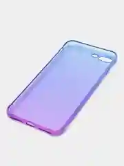 Фиолетовый чехол прозрачный силиконовый градиент для iPhone