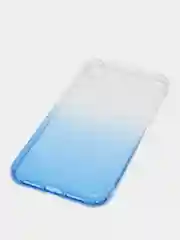 Голубой чехол прозрачный силиконовый градиент для iPhone