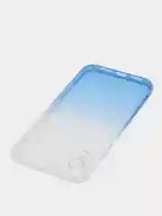 Голубой чехол прозрачный силиконовый градиент для iPhone