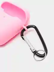 Розовый силиконовый чехол для беспроводных наушников AirPods 1, AirPods 2