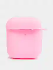 Розовый силиконовый чехол для беспроводных наушников AirPods 1, AirPods 2