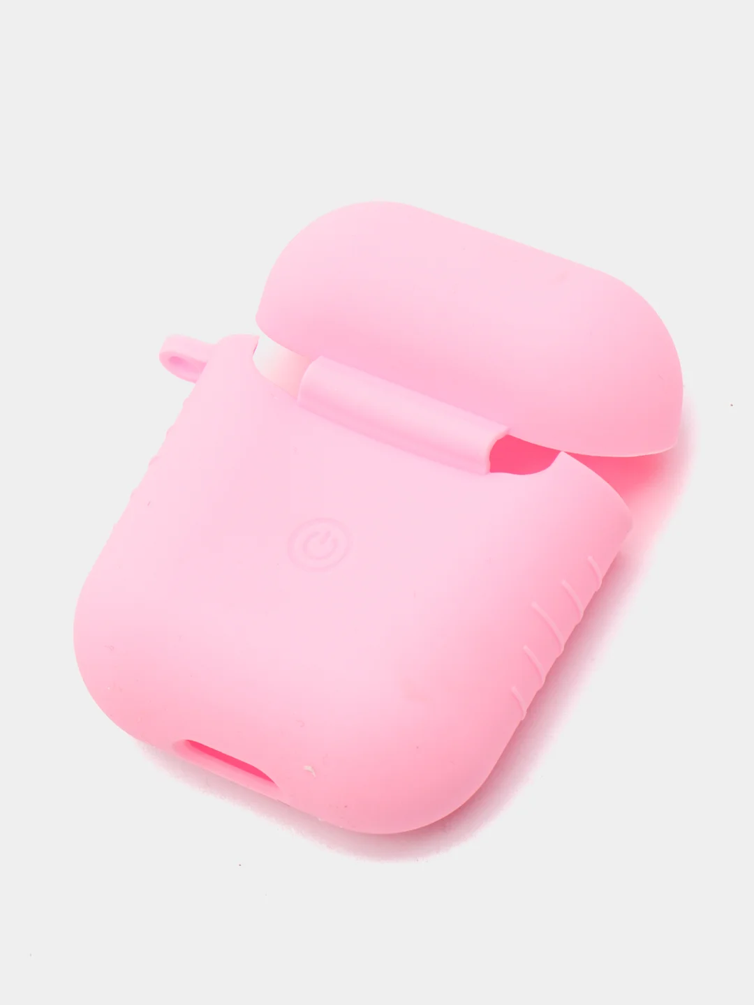 Розовый силиконовый чехол для беспроводных наушников AirPods 1, AirPods 2