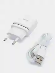 Белый сетевое зарядное устройство HOCO C12 (Lightning, до 2.4A) для Apple IPhone