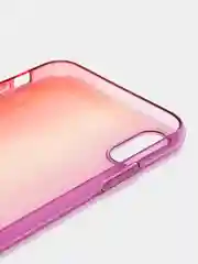 Пурпурный чехол iPhone XR, Xs Max силиконовый прозрачный с градиентом