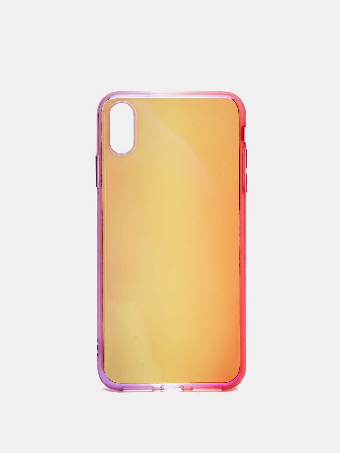 Пурпурный чехол iPhone XR, Xs Max силиконовый прозрачный с градиентом