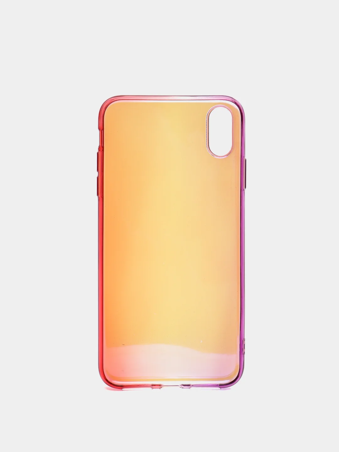 Пурпурный чехол iPhone XR, Xs Max силиконовый прозрачный с градиентом