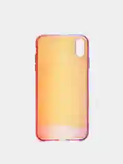 Пурпурный чехол iPhone XR, Xs Max силиконовый прозрачный с градиентом