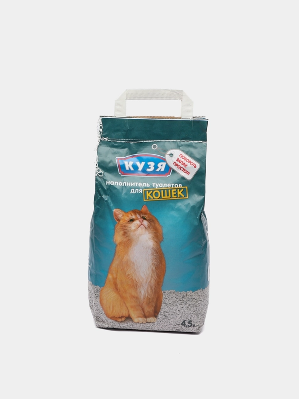 Впитывающий наполнитель Кузя, крупные гранулы, 4.5 л, 2,3 кг