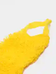 Желтый мочалка вязаная